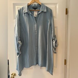 NWT Zac & Rachel 2x blue button down